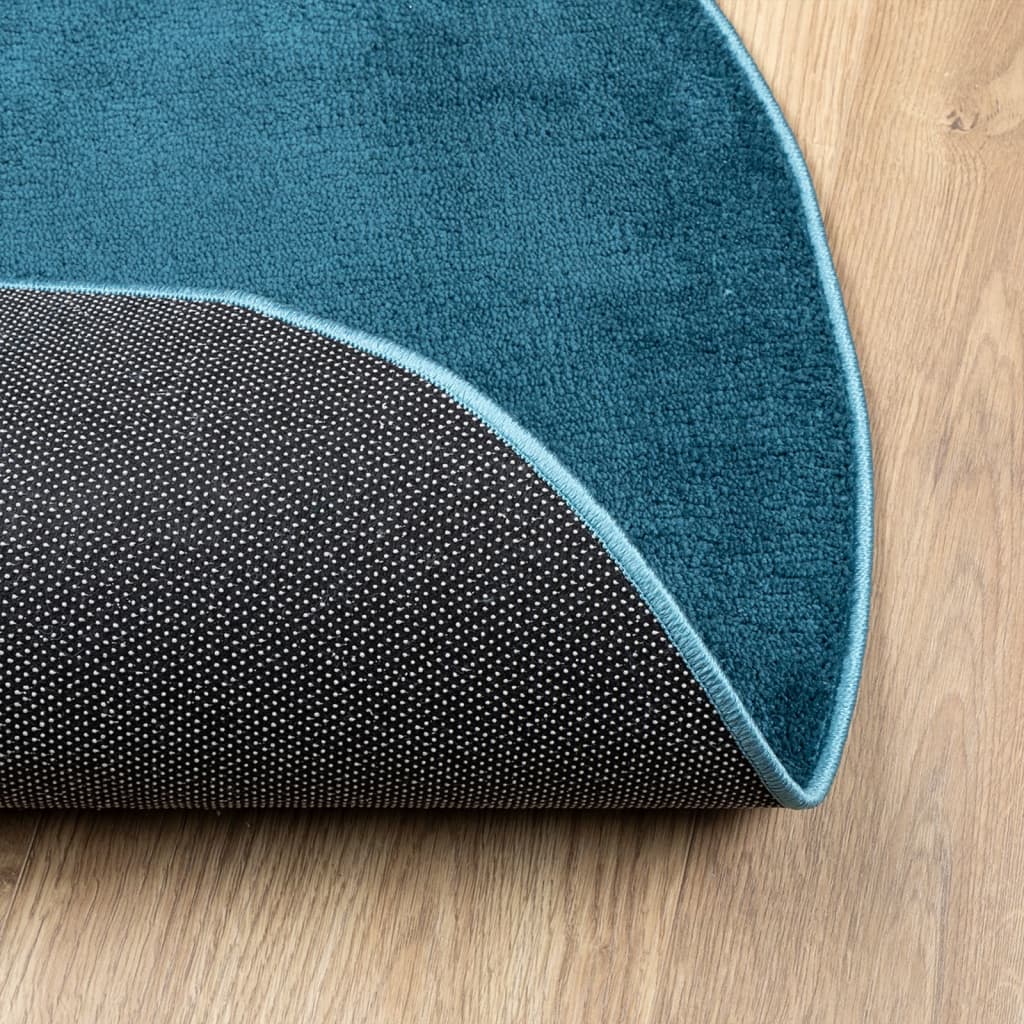 Vloerkleed OVIEDO laagpolig Ø 80 cm turquoise