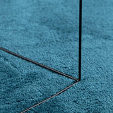 Vloerkleed OVIEDO laagpolig Ø 80 cm turquoise