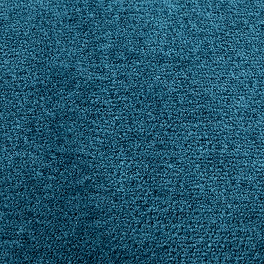 Vloerkleed OVIEDO laagpolig Ø 80 cm turquoise