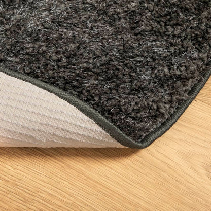 Vloerkleed ISTAN hoogpolig glanzend Ø 120 cm asntracietkleurig - AllerleiShop