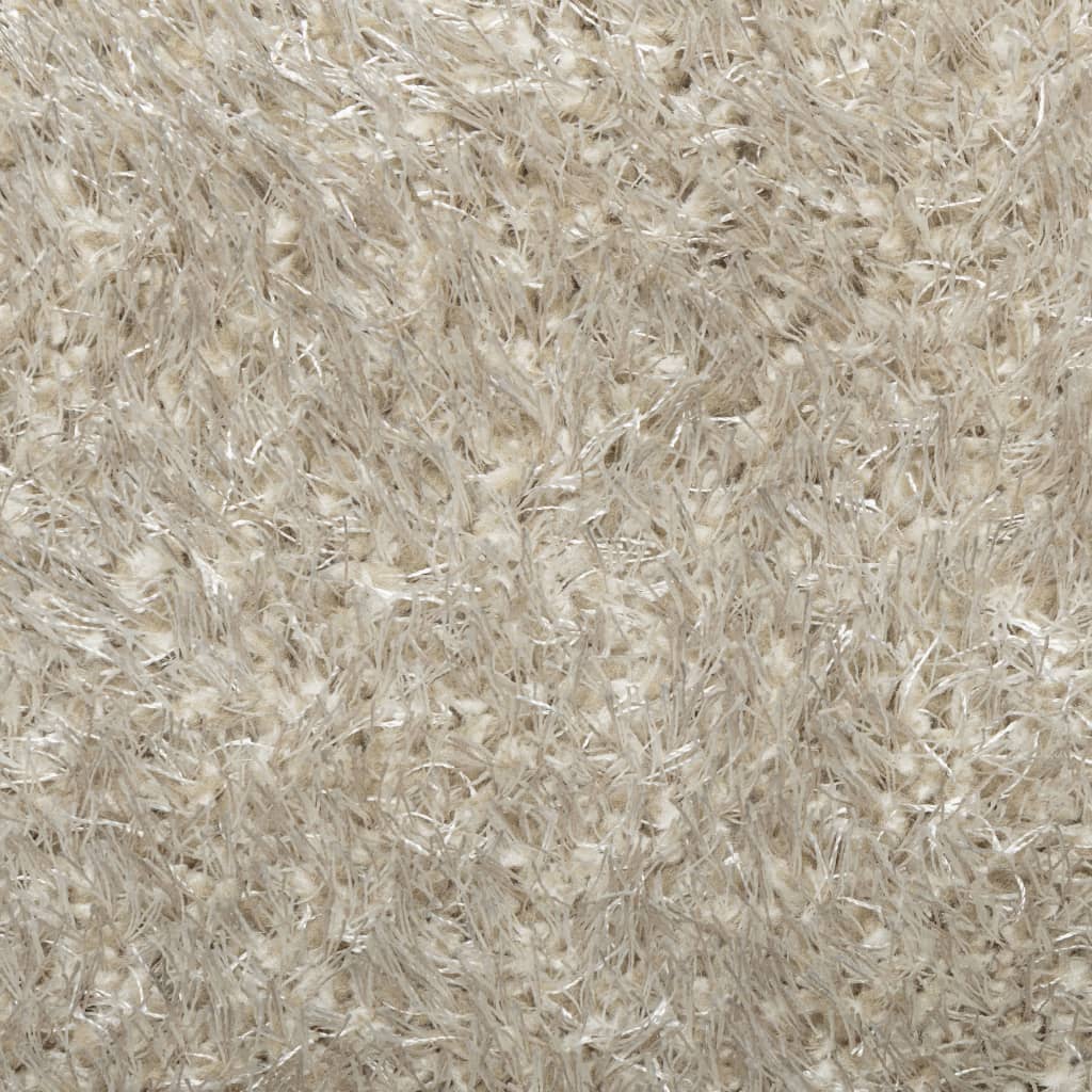 Vloerkleed ISTAN hoogpolig glanzend 80x150 cm beige - AllerleiShop