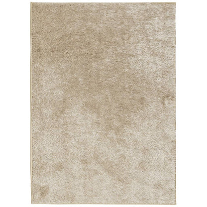 Vloerkleed ISTAN hoogpolig glanzend 200x280 cm beige - AllerleiShop