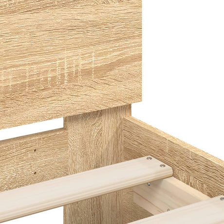 Bedframe met hoofdbord zonder matras sonoma eiken 90x190 cm