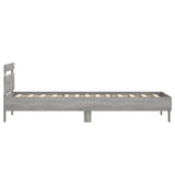 Bedframe met hoofdbord en LED grijs sonoma eikenkleur 90x200 cm