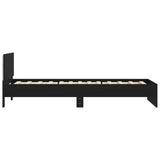 Bedframe met hoofdbord en LED-verlichting zwart 100x200 cm