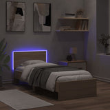Bedframe met hoofdbord en LED sonoma eikenkleurig 75x190 cm