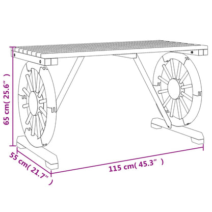 Tuintafel 115x55x65 cm massief vurenhout - AllerleiShop