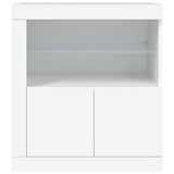 Dressoir met LED-verlichting 60,5x37x67 cm wit