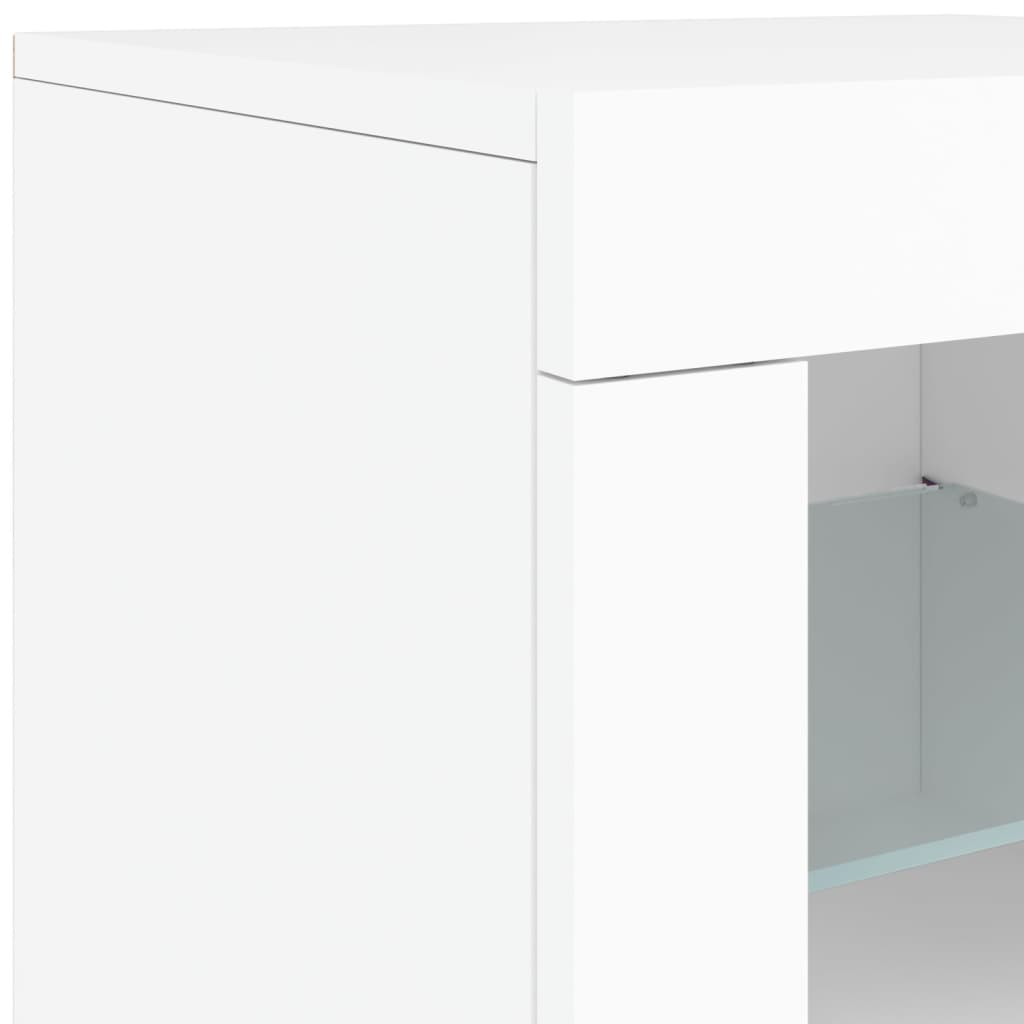 Dressoir met LED-verlichting 60,5x37x67 cm wit