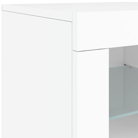 Dressoir met LED-verlichting 60,5x37x67 cm wit