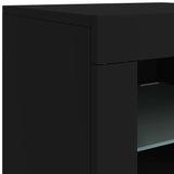 Dressoir met LED-verlichting 60,5x37x67 cm zwart