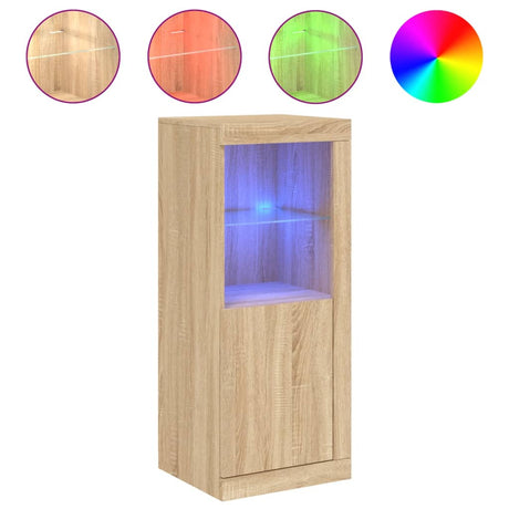 Dressoir met LED-verlichting 41x37x100 cm sonoma eikenkleurig - AllerleiShop