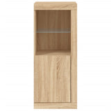 Dressoir met LED-verlichting 41x37x100 cm sonoma eikenkleurig - AllerleiShop