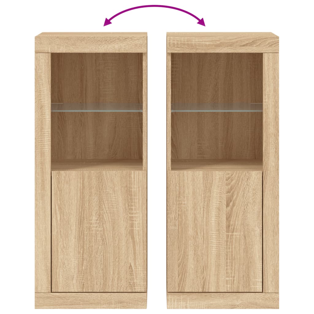 Dressoir met LED-verlichting 41x37x100 cm sonoma eikenkleurig - AllerleiShop