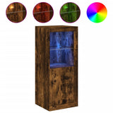 Dressoir met LED-verlichting 41x37x100 cm gerookt eikenkleurig - AllerleiShop