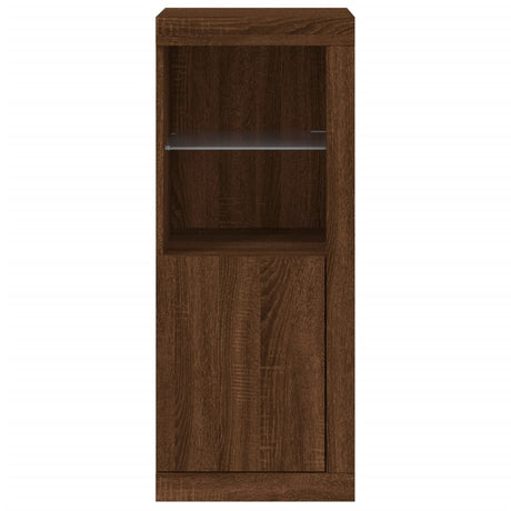 Dressoir met LED-verlichting 41x37x100 cm bruin eikenkleur