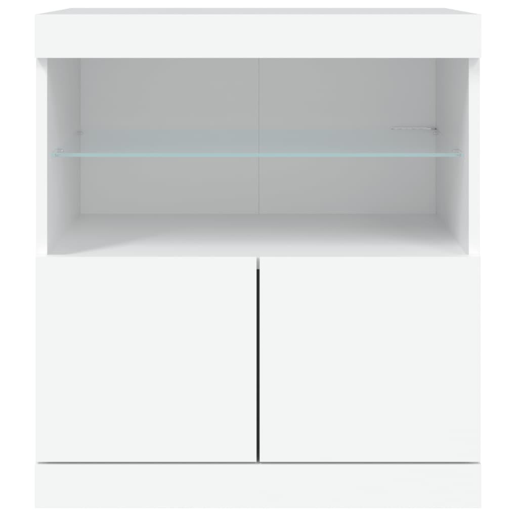 Dressoir met LED-verlichting 60x37x67 cm wit