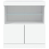 Dressoir met LED-verlichting 60x37x67 cm wit