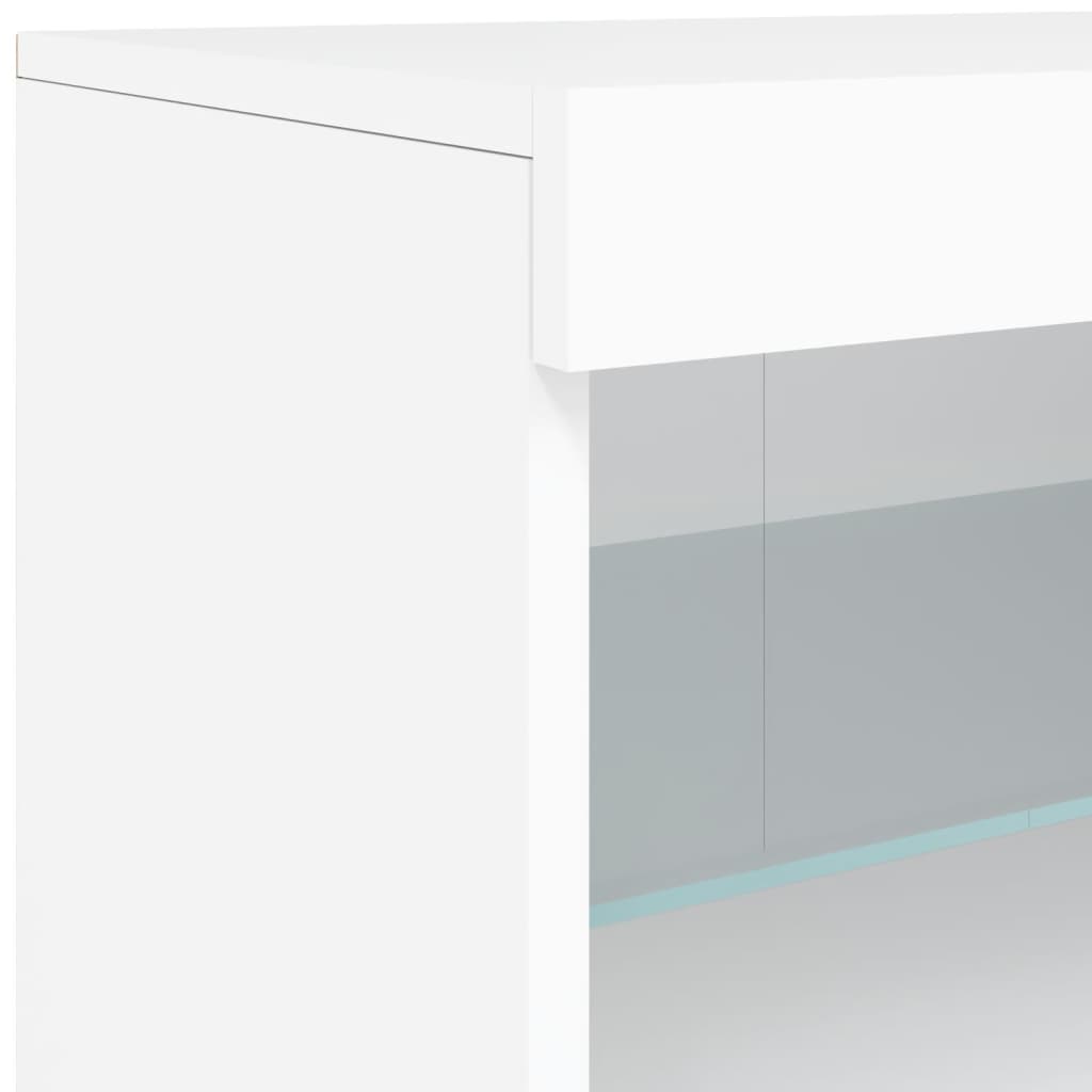 Dressoir met LED-verlichting 60x37x67 cm wit