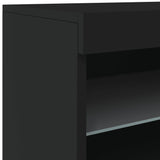 Dressoir met LED-verlichting 60x37x67 cm zwart