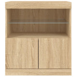 Dressoir met LED-verlichting 60x37x67 cm sonoma eikenkleurig