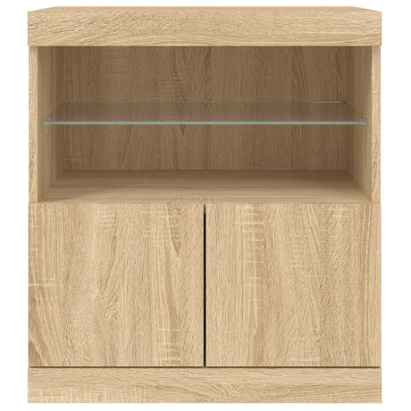 Dressoir met LED-verlichting 60x37x67 cm sonoma eikenkleurig