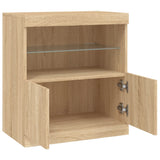 Dressoir met LED-verlichting 60x37x67 cm sonoma eikenkleurig