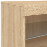 Dressoir met LED-verlichting 60x37x67 cm sonoma eikenkleurig