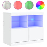 Dressoir met LED-verlichting 81x37x67 cm wit