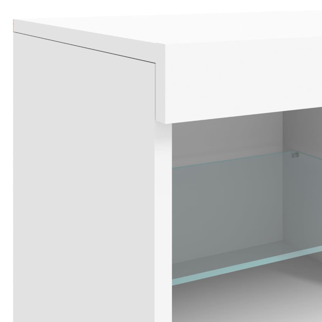 Dressoir met LED-verlichting 81x37x67 cm wit