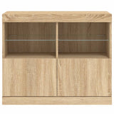 Dressoir met LED-verlichting 81x37x67 cm sonoma eikenkleurig