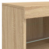 Dressoir met LED-verlichting 81x37x67 cm sonoma eikenkleurig