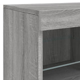 Dressoir met LED-verlichting 81x37x67 cm grijs sonoma eiken