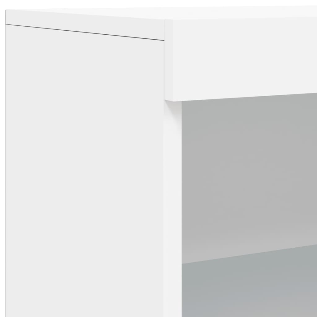 Dressoir met LED-verlichting 60,5x37x100 cm wit