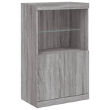 Dressoir met LED-verlichting 60,5x37x100 cm grijs sonoma eiken