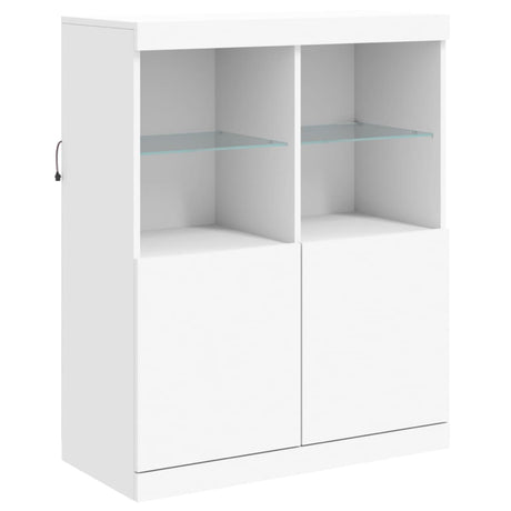 Dressoir met LED-verlichting 81x37x100 cm wit