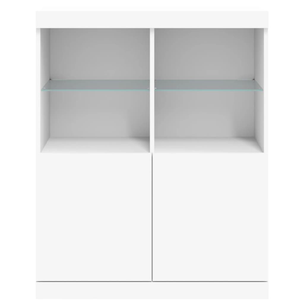 Dressoir met LED-verlichting 81x37x100 cm wit