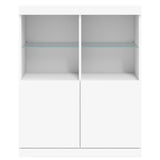 Dressoir met LED-verlichting 81x37x100 cm wit