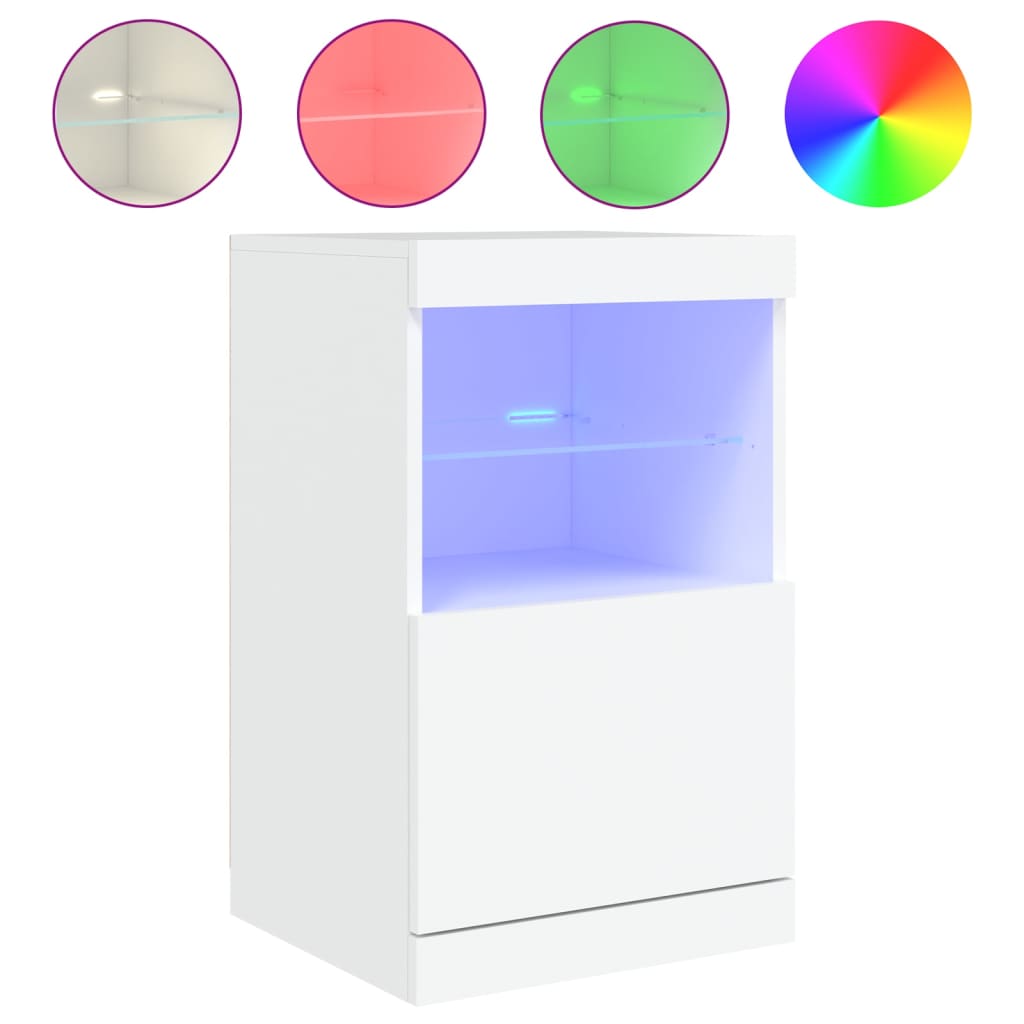 Dressoir met LED-verlichting 41x37x67 cm wit