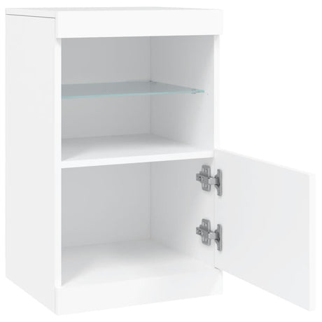 Dressoir met LED-verlichting 41x37x67 cm wit