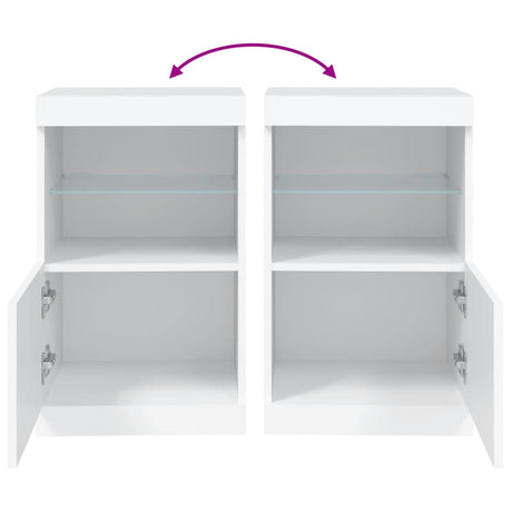 Dressoir met LED-verlichting 41x37x67 cm wit