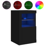 Dressoir met LED-verlichting 41x37x67 cm zwart