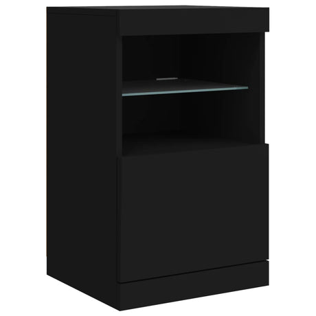 Dressoir met LED-verlichting 41x37x67 cm zwart