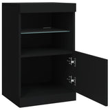 Dressoir met LED-verlichting 41x37x67 cm zwart