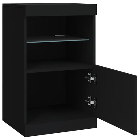 Dressoir met LED-verlichting 41x37x67 cm zwart