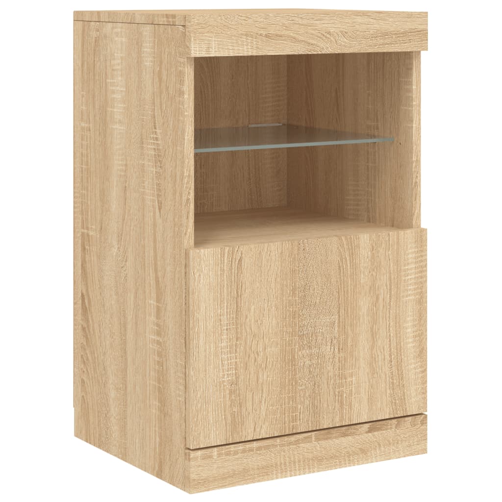 Dressoir met LED-verlichting 41x37x67 cm sonoma eikenkleurig