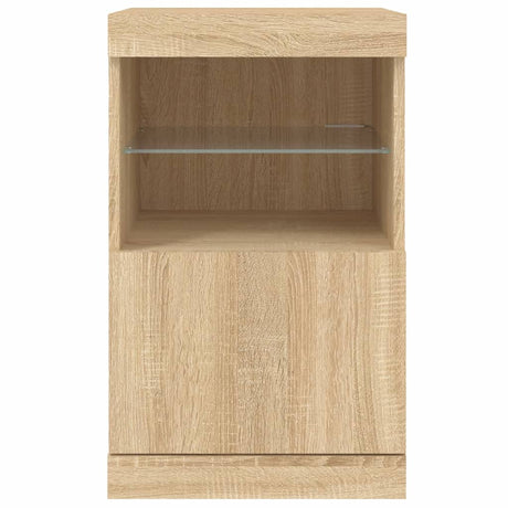 Dressoir met LED-verlichting 41x37x67 cm sonoma eikenkleurig