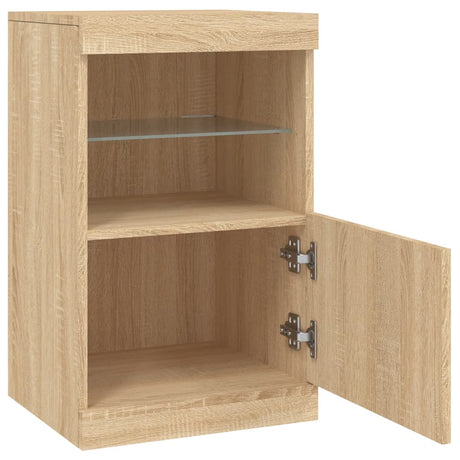 Dressoir met LED-verlichting 41x37x67 cm sonoma eikenkleurig