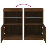 Dressoir met LED-verlichting 41x37x67 cm bruin eikenkleur