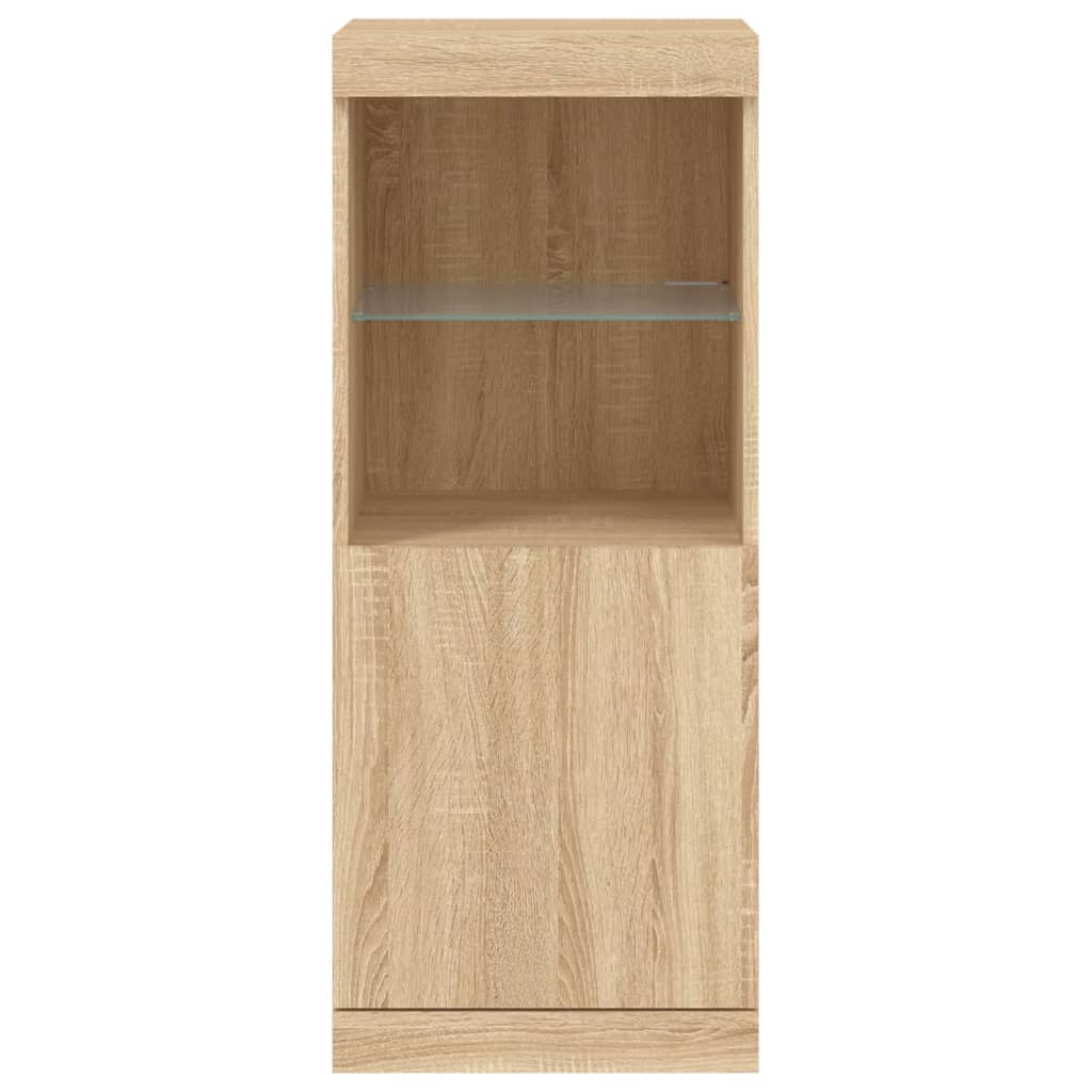 Dressoir met LED-verlichting 41x37x100 cm sonoma eikenkleurig